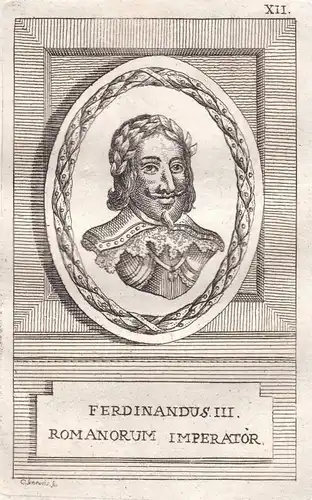Ferdinandus III. - Ferdinand III. König king Kroatien Croatia Ungarn Hungary Böhmen Bohemia Portrait Kupfersti