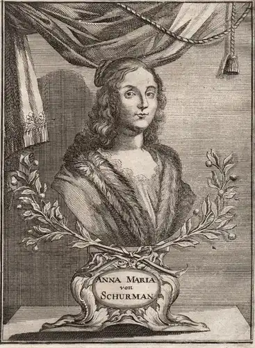 Anna Maria von Schürman - Anna Maria von Schürmann Portrait  Maler painter Universalgelehrte poet Niederlande