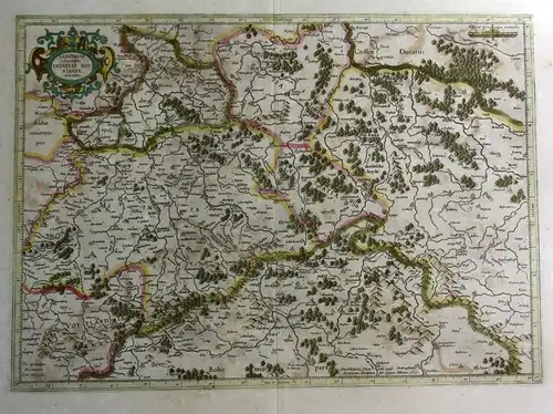 Saxoniae susperiouris Lusatiae Misniaeque descriptio - Sachsen Lausitz Meissen Karte map Kupferstich antique p