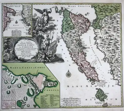 Nova et exactissima Geographica Delineatio Insulae Corfu seu Corsulae, tanquam... / map