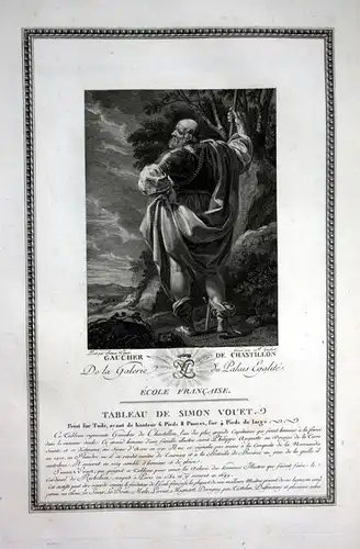 Gaucher de Chastillon - Gaucher de Chatillon Portrait gravure Kupferstich antique print