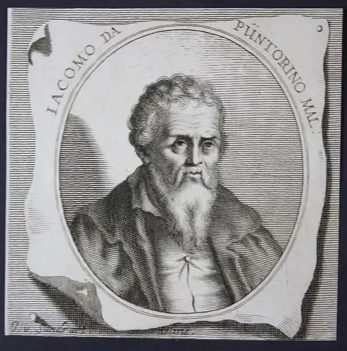 Iacomo da Püntorino - Gian Giacomo Caraglio Architekt architect Maler painter Kupferstich etching Portrait
