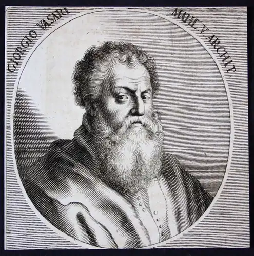 Giorgio Vasari - Giorgio Vasari Italien Italia Maler painter Architekt architect Kupferstich etching Portrait