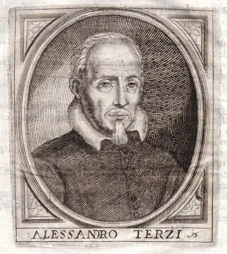 Alessandro Terzi - Alessandro Terzi Portrait Bergamo incisione Kupferstich antique print