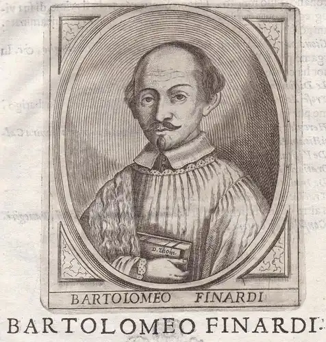 Bartolomeo Finardi - Bartolomeo Finardi Portrait Bergamo incisione Kupferstich antique print