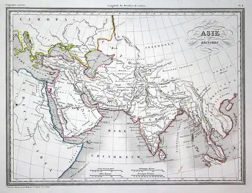 Asie ancienne - Asien Asia Arabia Arabien Indien India Afrika Africa map Karte carte Kupferstich antique print