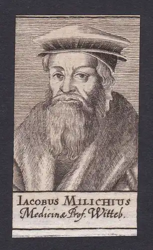 Iacobus Milichius / Jakob Milich / Mathematiker mathematician Wittenberg
