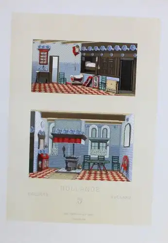 Hollande Holland Einrichtung furniture Lithographie lithograph