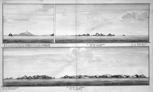 De Eilanden van Lema - Lema Marianen Mariana Islands Ansicht view Kupferstich antique print