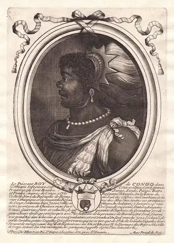Le Puissant Roy de Congo - Kongo Congo König king Africa Portrait Kupferstich engraving