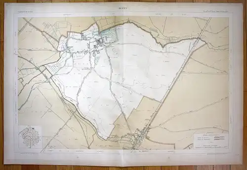 Dugny - Dugny Le Bourget Seine-et-Oise La Courneuve plan de la ville city map Paris