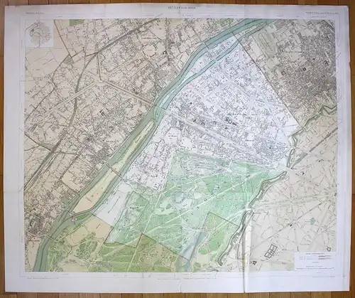 Neuilly-sur-Seine - Neuilly-sur-Seine Puteaux Courbevoie Suresnes plan de la ville city map Paris