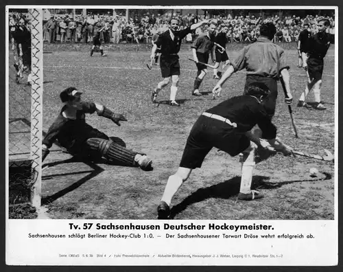 Tv. 57 Sachsenhausen Deutscher Hockeymeister - Pressefoto Aktueller Bilderdienst Serie 1360 aS - Bild 4