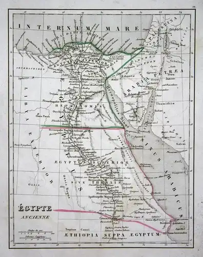 Egypte Ancienne - Ägypten Egypt Kairo Cairo Hurghada map Karte engraving antique print