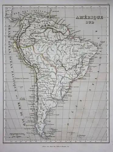 Amerique Sud - South America Südamerika Latin America Amerika Karte Brazil Columbia Peru Patagonia Patagonien