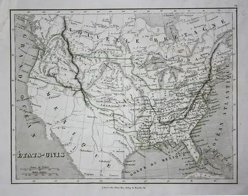 Etats-Unis - Vereinigten Staaten von Amerika United States of America U.S. USA  Amerika Karte map carte engrav