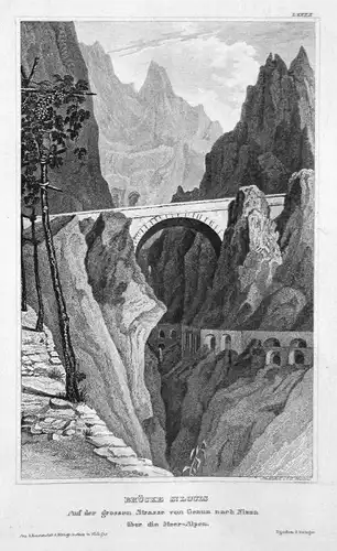 Brücke St. Louis - Auf der grossen Strasse von Genua nach Nizza über die Meer-Alpen - St. Louis Nizza Genua It