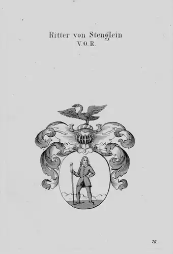 Stenglein Wappen Adel coat of arms heraldry Heraldik crest Kupferstich