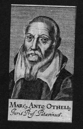 Marcus Antonius Otheli Jurist lawyer Italien Italy Kupferstich Portrait