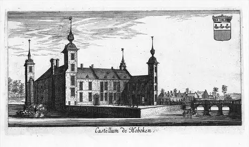 Kasteel Hoboken Antwerpen gravure