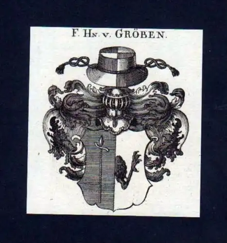 Freiherren v. Gröben Kupferstich Wappen