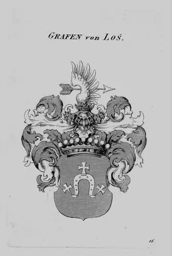 Los Wappen Adel coat of arms heraldry Heraldik crest Kupferstich gravure