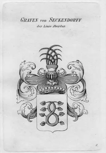 Seckendorff Wappen Adel coat of arms heraldry Heraldik crest Kupferstich