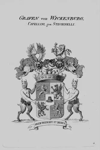Wickenburg Wappen Adel coat of arms heraldry Heraldik crest Kupferstich