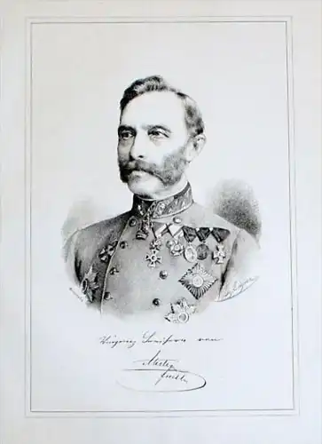 Vinzenz Freiherr v Abele Lithographie Portrait Lithographie litho