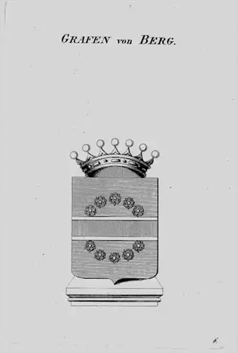 Berg Wappen Adel coat of arms heraldry Heraldik crest Kupferstich