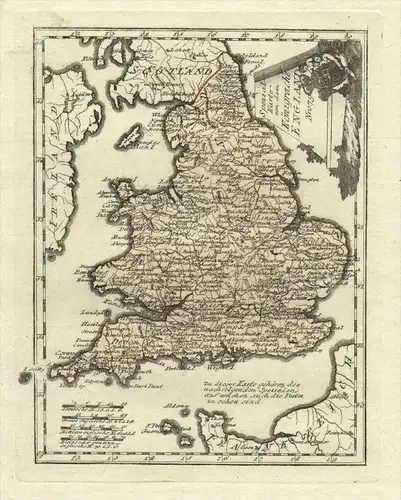 Spezial-Karte von dem Königreiche England. Nro. 79 - England Wales Great Britain Großbritannien Reilly map K
