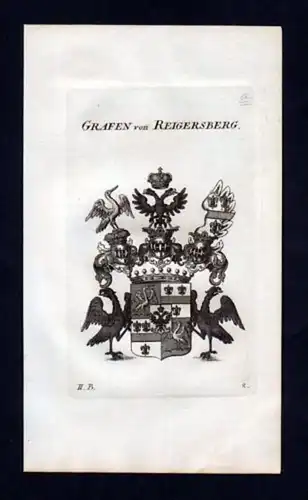 Grafen Reigersberg Heraldik Wappen Kupferstich