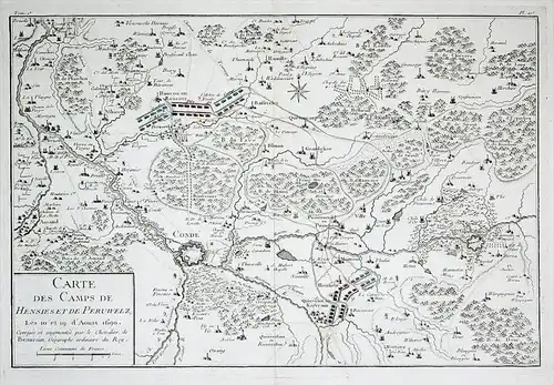 Vieux-Conde Peruwelz Hensies Bernissart map gravure carte Belgique