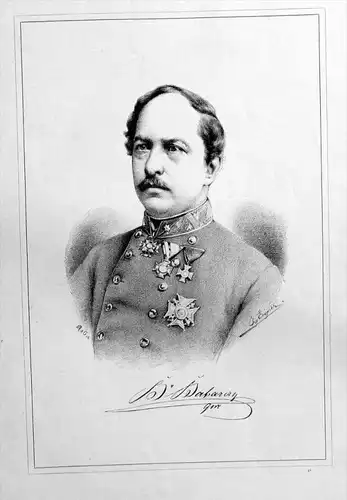 Emerich Freiherr von Babarczy Portrait Litho Lithographie lithograph