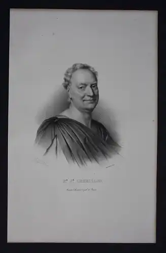 Prosper Jolyot Crebillon author Autor Lithographie Portrait Folio