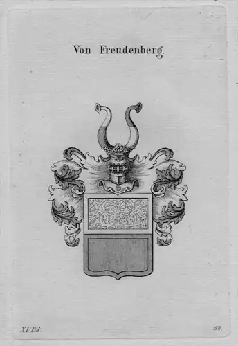 Freudenberg Wappen Adel coat of arms heraldry Heraldik crest Kupferstich