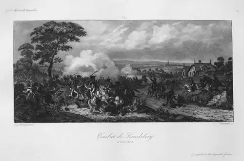 Combat de Landsberg 11 Oct. 1805 - Landsberg am Lech Schlacht battle 11 Oktober 1805 Bayern Bavaria Ansicht vi