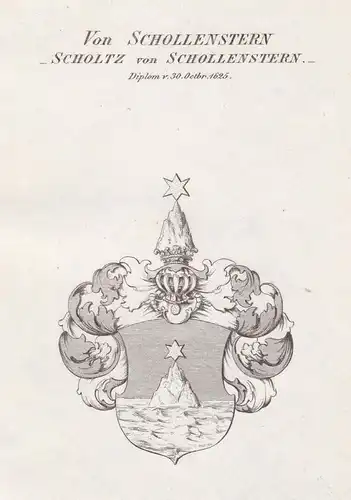 Von Schollenstern - Scholtz von Schollenstern. Diplom v 30 Octbr. 1625 - Schollenstern Scholtz Scholz von Scho
