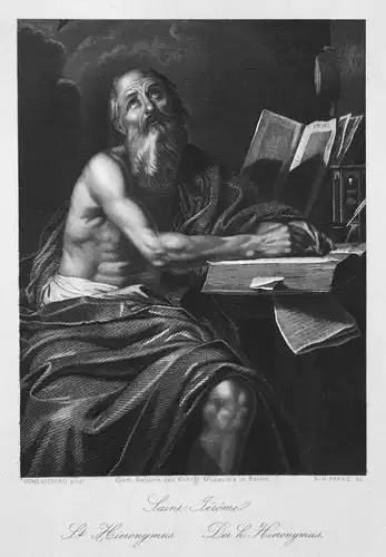 Saint Jerome. / St. Hieronymus. / Der hl. Hieronymus. - Hieronymus Heiliger holy Theologe Kirchenvater fathers
