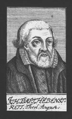 Johann Baptist Hebenstreit Theologe Professor Augsburg Kupferstich Portrait