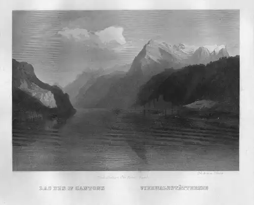 Vierwaldstättersee Schweiz Suisse  gravure