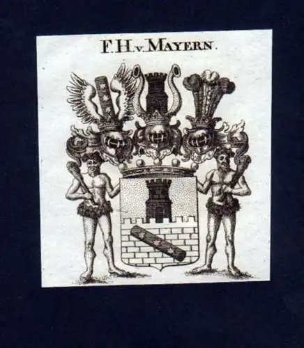 Freiherren v. Mayern Maiern Kupferstich Wappen