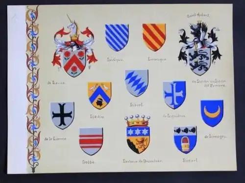 de Leuze Leveque Levesque Libart Lievou Lobbe Blason Wappen heraldry heraldique