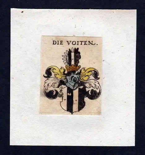h. von Voiten Wappen Adel coat of arms heraldry Heraldik Kupferstich