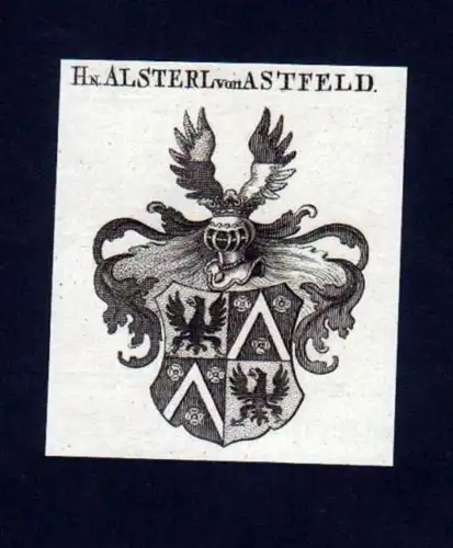 Herrn Alsterl v. Astfeld Kupferstich Wappen