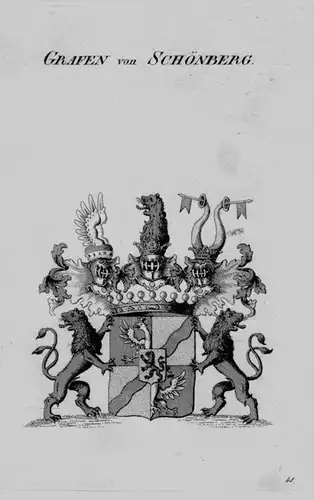 Schönberg Wappen Adel coat of arms heraldry Heraldik crest Kupferstich
