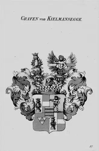 Kielmansegge Wappen Adel coat of arms heraldry Heraldik crest Kupferstich