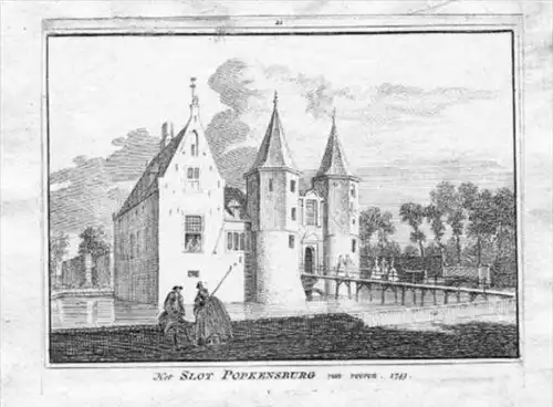 Sint Laurens Slot Popkensburg Holland engraving Kupferstich gravure