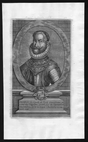 Ernst III von Habsburg Erzherzog von Österreich Kupferstich Portrait
