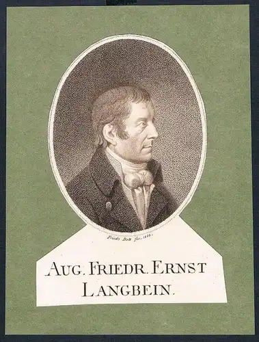 August Friedrich Ernst Langbein Kupferstich Portrait engraving